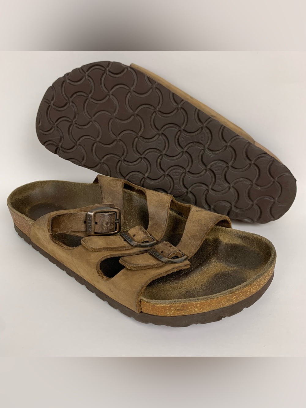 Birkenstock Florida Brown Leather Strap Sandals Women’s Size 37 EU / 6.5 US